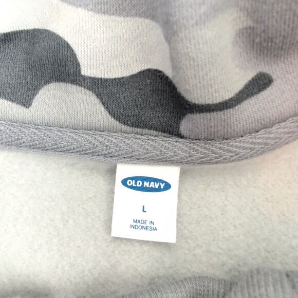 Old Navy Camo Quarter Zip Funnel Neck GorpCore Lounge Men's Large Black/Grey - Picture 3 of 10